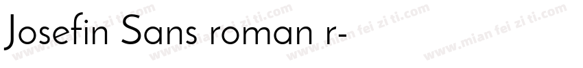 Josefin Sans roman r字体转换